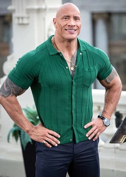 US actor Dwayne Johnson attends the "Black Adam" photocall at NH Collection Madrid Eurobuilding hotel on October 19, 2022