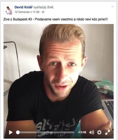 David Kolář – obchodní dovednosti živě na Facebooku - David Kolář