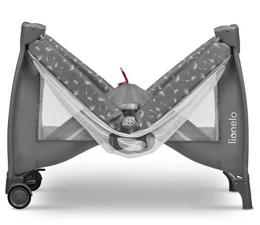 Lionelo - Cestovní postýlka STEFI PLUS Grey White
