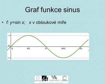 Graf funkce sinus f: y=sin x; x v obloukové míře