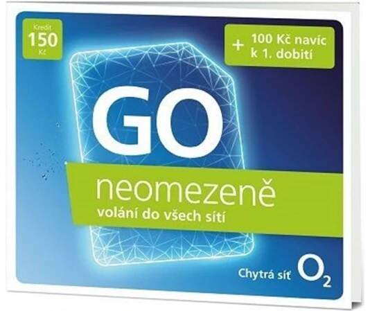 O2 předplacená karta GO neomezeně