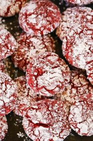 Recipe for Red Velvet Cake Mix Crinkle Cookies