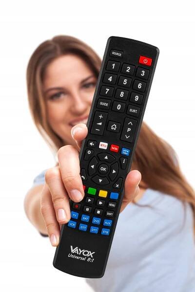 UNIVERZÁLNÍ DÁLKOVÝ OVLADAČ PRO TV DEKODÉR TUNERU DVD ALL-IN-ONE, PROGRAMOVATELNÝ VAYOX Značka Vayox