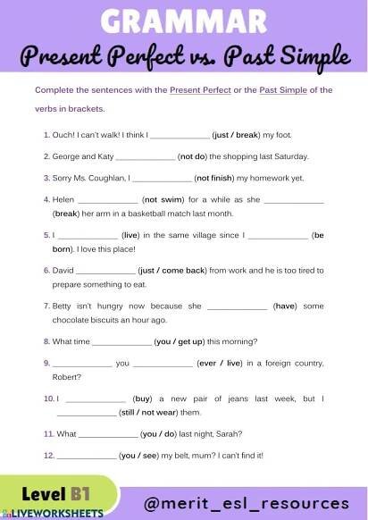 Present Perfect vs. Past Simple