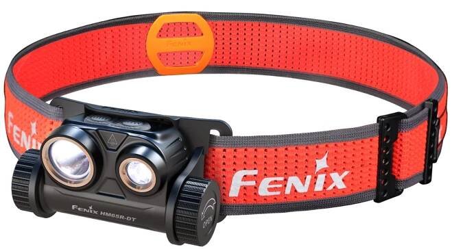 Nabíjecí čelovka Fenix HM65R-DT Černá - Pulsmetry.cz