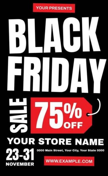 Black Friday Sale Banner Layout Design