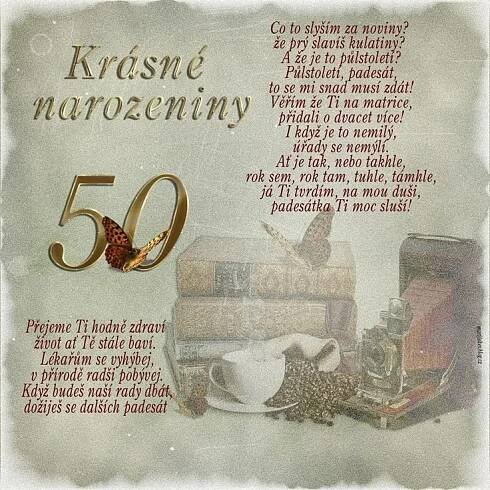 Grafika: Přání k jubileu pro muže 50-90