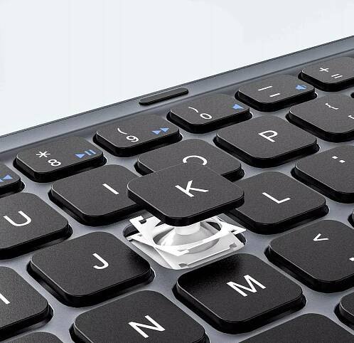 Mini bezdrátová Bluetooth skládací klávesnice pro tablet Touchpad USB-C Barva černá