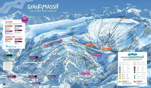 Flaine / Grand Massif - mapa sjezdovek
