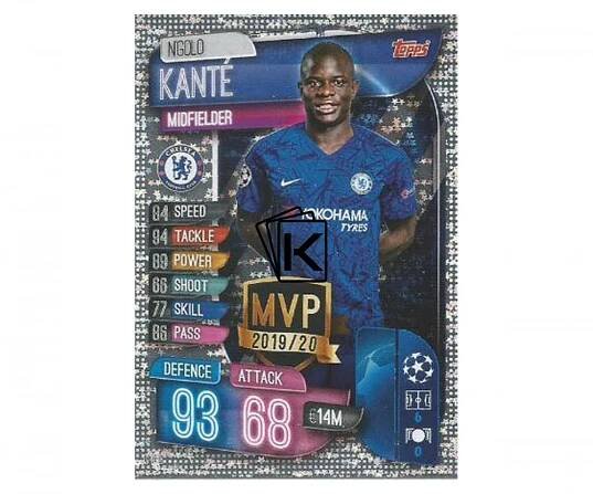 Fotbalová kartička 2019-2020  Topps Champions League Match Attax -  MVP Ngolo Kanté Chelsea FC