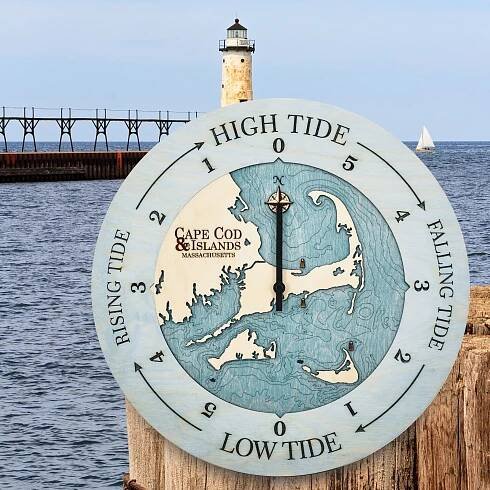 Cape cod and islands Tide Clock in use