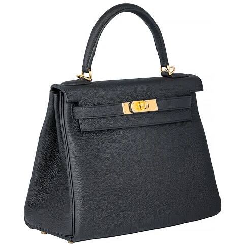 Hermes Kelly 28 Togo Black - GB10595M - Global Boutique