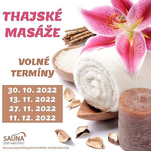 Thajské masáže – Krytý plavecký bazén Ústí nad Orlicí