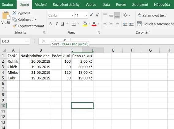 Základy Microsoft Excel
