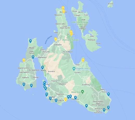 Kefalonia mapa