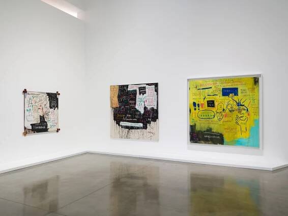 Installation view. Artwork © Estate of Jean-Michel Basquiat. Licensed by Artestar, New York. Photo: Jeff McLane