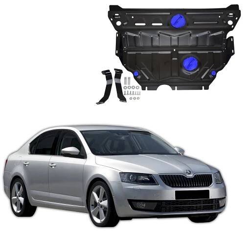 Ocelový kryt pod motor a převodovku Škoda Octavia A7 (NE pro Webasto) -- od roku výroby 2013- | Autodoplňky.cz - Tuning