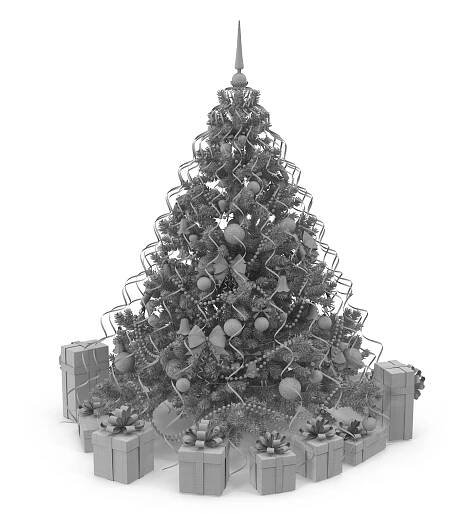 3d model christmas turbosquid wireframe