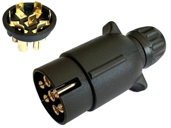 ACI zástrčka 7 pin 12V na konektoty plast. dvouvývod. JAEGER
