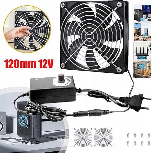 120MM VENTILÁTOR POČÍTAČ PC VENTILÁTOR SKŘÍNĚ S NASTAVITELNOU RYCHLOSTÍ