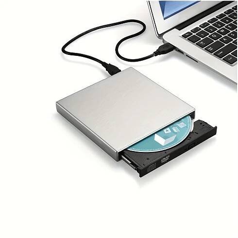 External CD DVD Drive, USB 2.0 Ultra-thin Portable External CD-ROW Drive DVD-ROW Burner Player for Laptop Desktop Computer