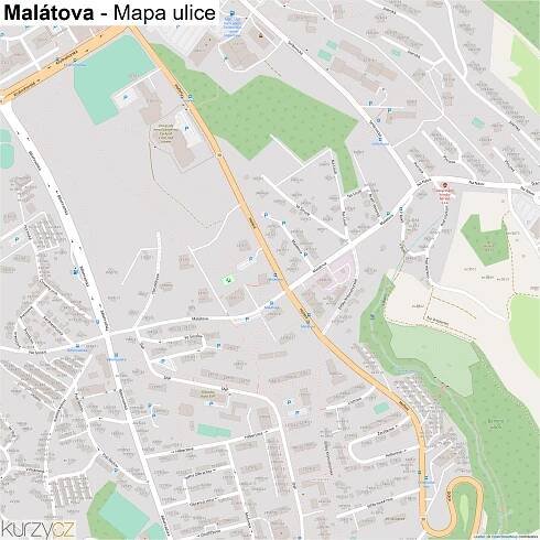 Malátova - mapy | Kurzy.cz