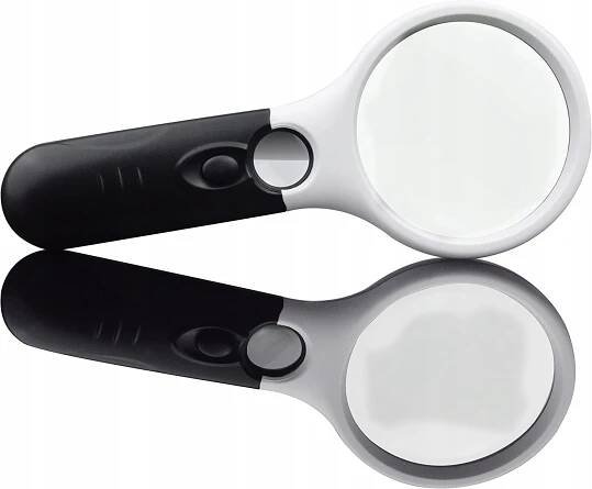 LED podsvícená zvětšovací LUPA pro čtení SKLO Průměr 85 mm