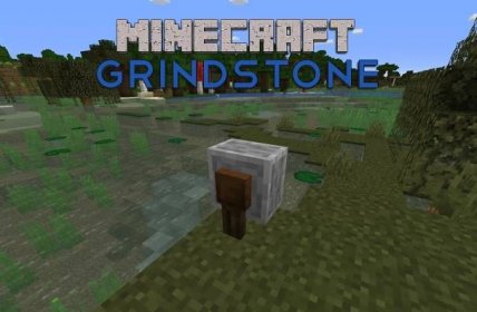 screenshot of Minecraft grindstone block