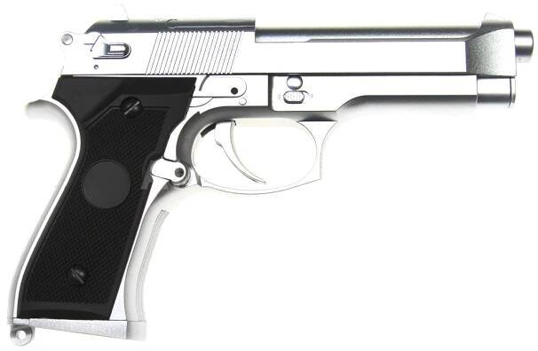 Beretta M92F AEP, stříbrná, Cyma, CM.126 | AirsoftGuns