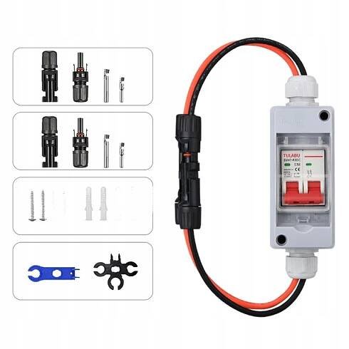 PŘEPÍNAČ SOLÁRNÍHO PANELU 500V 32A ODPOJOVAČ PV DC PROPOJOVACÍ BOX