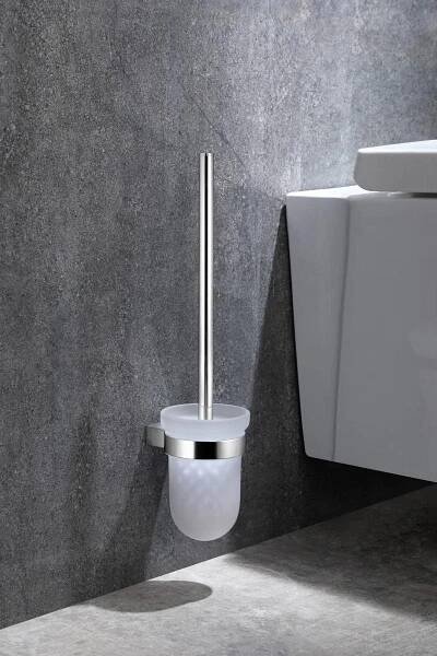 WC štětka SAT Project chrom/mléčné sklo SATDPROJ37 | Koupelny | Sprchová a koupací zóna | Koupelnové doplňky | Řezáč stavebniny