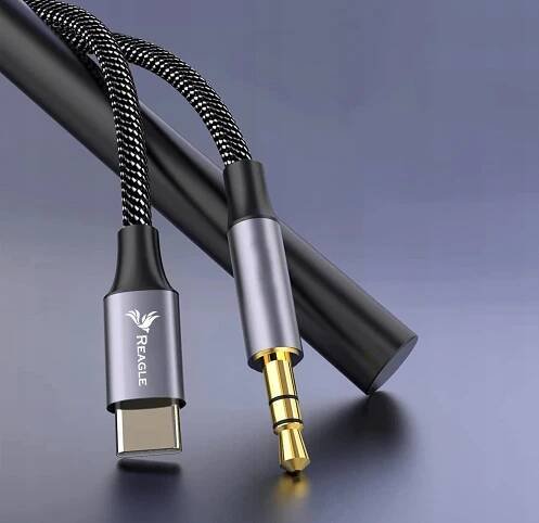 Kabel Audio adaptér USB-C Mini Jack 3,5 AUX 1,5 m za 151.00CZK - Allegro