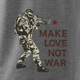 Růže ve zbrani, make love not war - Triko s dlouhým rukávem Long Sleeve