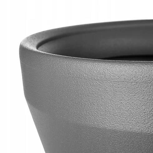 KVĚTINÁČ VELKÝ OBAL NA KVĚTINÁČ 46 cm KULATÝ ZAHRADNÍ TERASA ANTRACIT Materiál provedení syntetický materiál