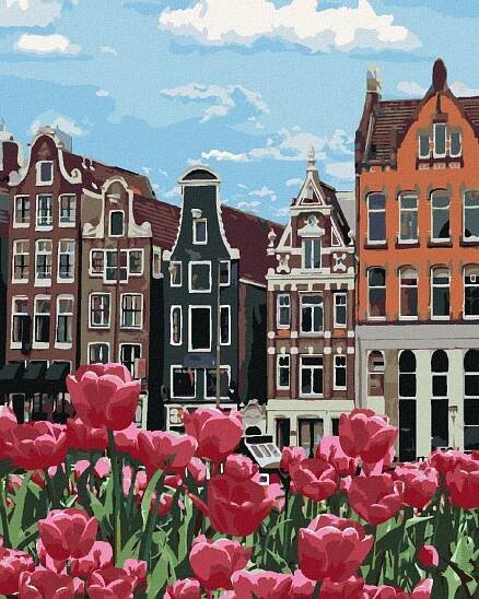 Diamantové malování - TULIPÁNY V AMSTERDAMU II