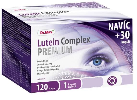 DR.MAX LUTEIN COMPLEX PREMIUM DáRKOVé BALENí 120 KAPSLí | Medicinous ČR
