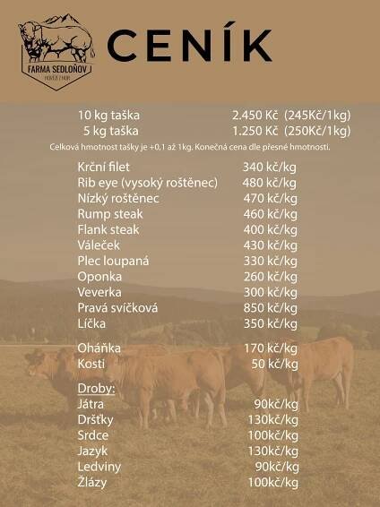 Prodej hovězího – Farma Sedloňov