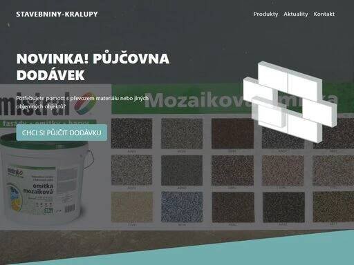 stavebniny kralupy nad vltavou, stavební práce, materiál, omítky