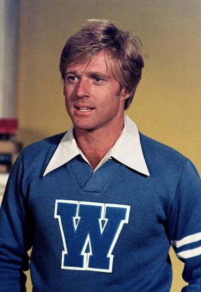 Robert Redford In A Varsity Sweater In The 1960S.