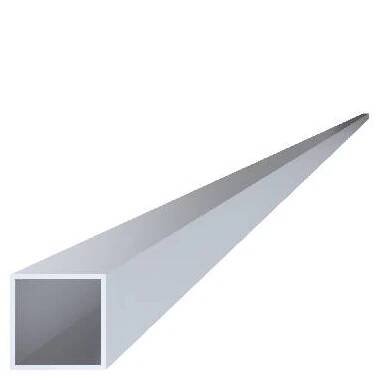 Hliníkový jekl 40x40x2 mm, délka 6000 mm, materiál EN AW-6060 T66, přírodní hliník bez povrchové úpravy, cena za KUS