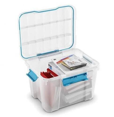 KIS SCUBA BOX M 45L 49,5x39x34cm transparent / modrý