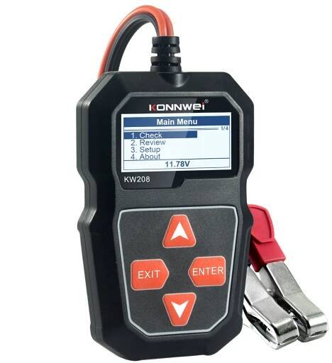 KONNWEI KW208 12V Autobatterielasttester Professioneller Kfz-Generatoranalysator - Wellenformspannungstest für Auto / Boot / Motorrad