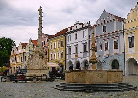 Měšťanské domy na náměstí T. G. Masaryka v Třeboni