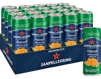 Limonáda San pellegrino Sanpellegrino Naturali L'Aranciata Amara - hořký pomeranč 24x330ml-VÝHODNÉ BALENÍ