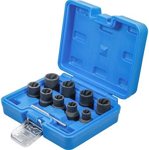 Sada vytahováků šroubů s krouceným profilem, 1/2", 10–19mm, 10ks BGS-5266