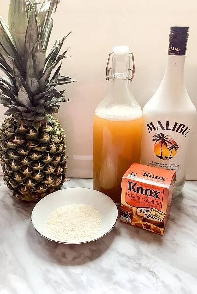 Pina Colada Jello Shots Ingredients