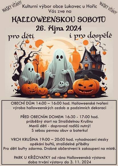 HALLOWEENSKÁ SOBOTA V LUKAVCI - Obec Lukavec