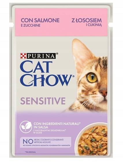 Purina Cat Chow Sensitive Losos 85g