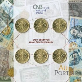 Sada oběžných mincí 6x 20 Kč Rok měny (100.výročí vzniku Československa) 2019 běžná kvalita