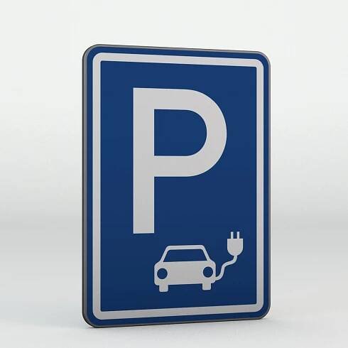 Dopravní značka IP12 + Elektromobil | Vyhrazené parkoviště | VÝDOZ s.r.o.